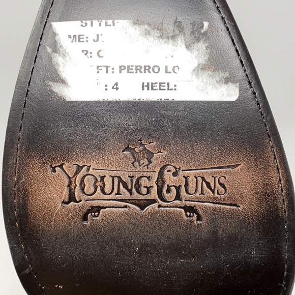 NWOT Young Guns Men's Lizard Snip Toe Cowboy Boots - Picture 14 of 14